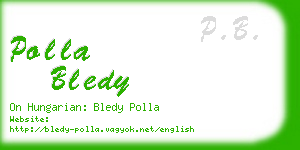 polla bledy business card